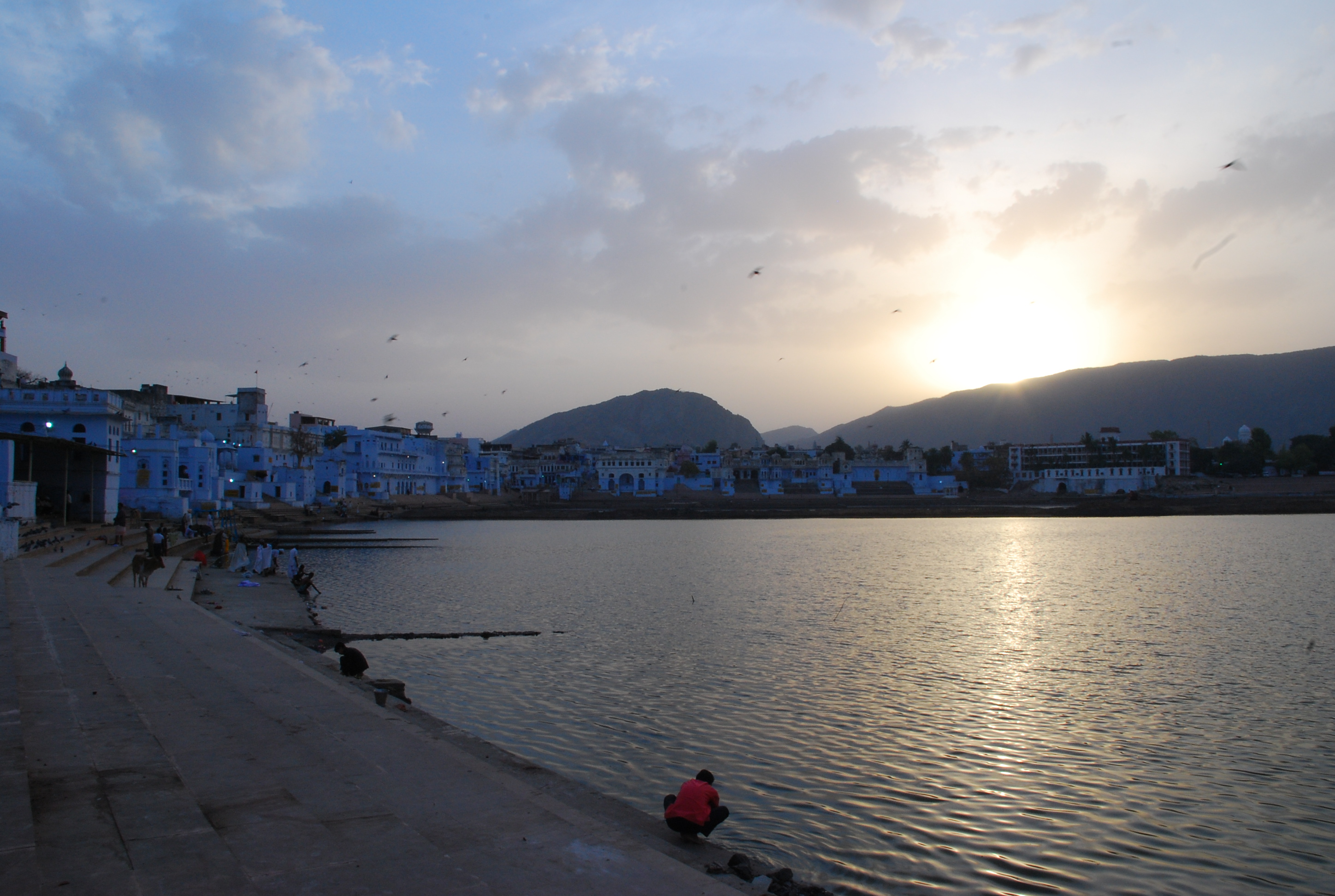 pushkar-sunrise Pushkar Lake at sunrise
