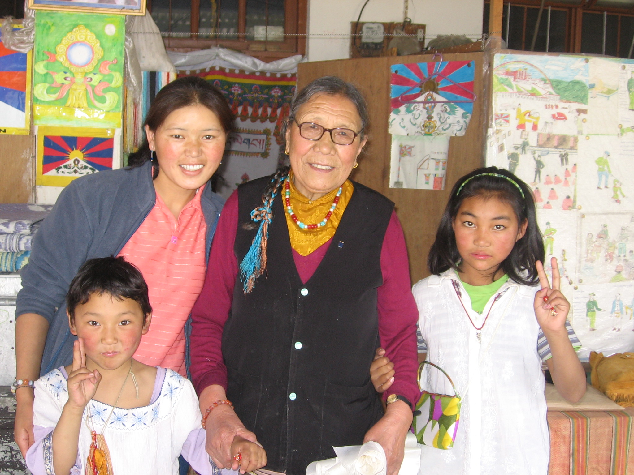 Lhamo and Ama Adhe at Art Refuge