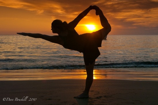 yoga on the beach in Goa, India