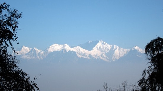 Photo of Kanchendzonga at sunrise from Tiger Hill, Darjeeling, March 8, 2010