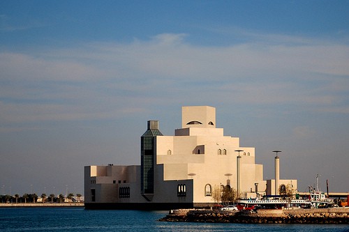 Photograph of Museum of Islamic Art in Doha, Qatar, designed by architect I.M. Pei