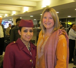 Photograph of Qatar Airways flight to India - at JFK airport in New York