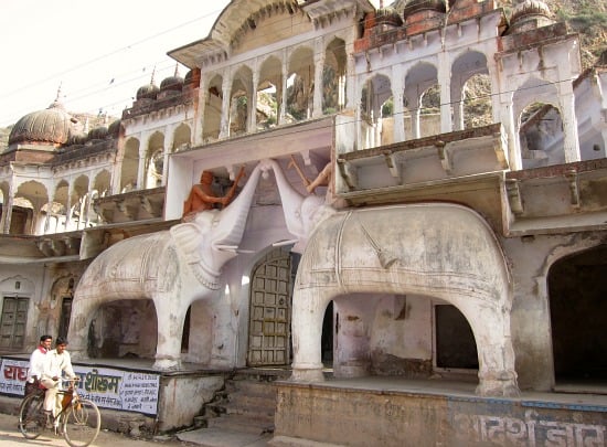 Photograph of palace, temple in Sawai Madhopur, Rajasthan, India
