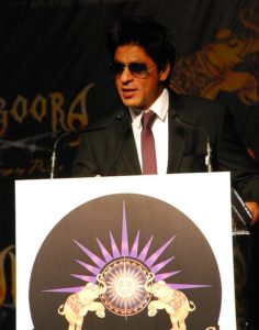 Shahrukh Khan at a press conference during the IIFA Awards in Toronto