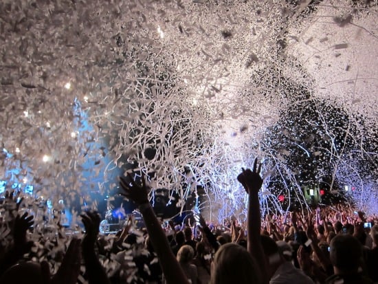 Photograph of Journey concert presented by American Express Gold Rewards Card