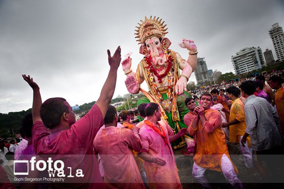 Photograph of Ganesh Chaturthi in Mumbai, India by Sephi Bergerson