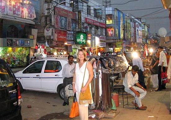 shopping at Karol Bagh Market, Delhi, India