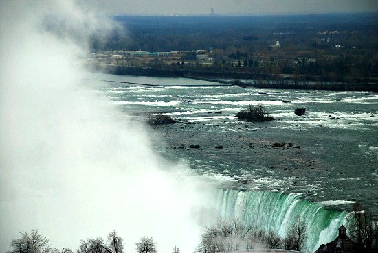 Photograph of Niagara Falls Ontario Canada in winter Hilton Niagara Falls Hotel
