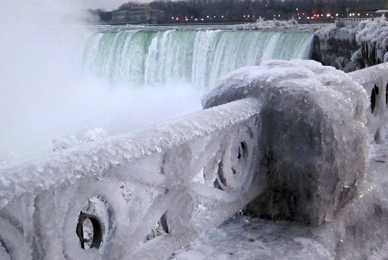 Photograph of Niagara Falls Ontario Canada in winter