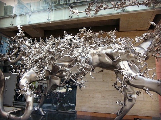 Water Dragon sculpture by Zhang Huan at Shangri-La Hotel, Toronto