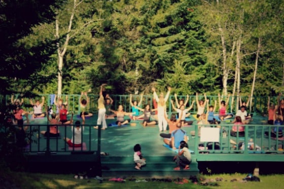 At the Sivananda Yoga Camp, Quebec.