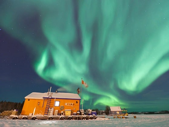 The aurora borealis, or northern lights,  Canada's 50 Places of a Lifetime
