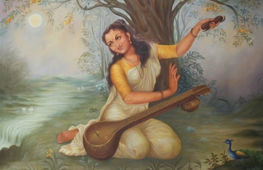 painting of Mirabai Indian woman poet singer mystic Rajashtan