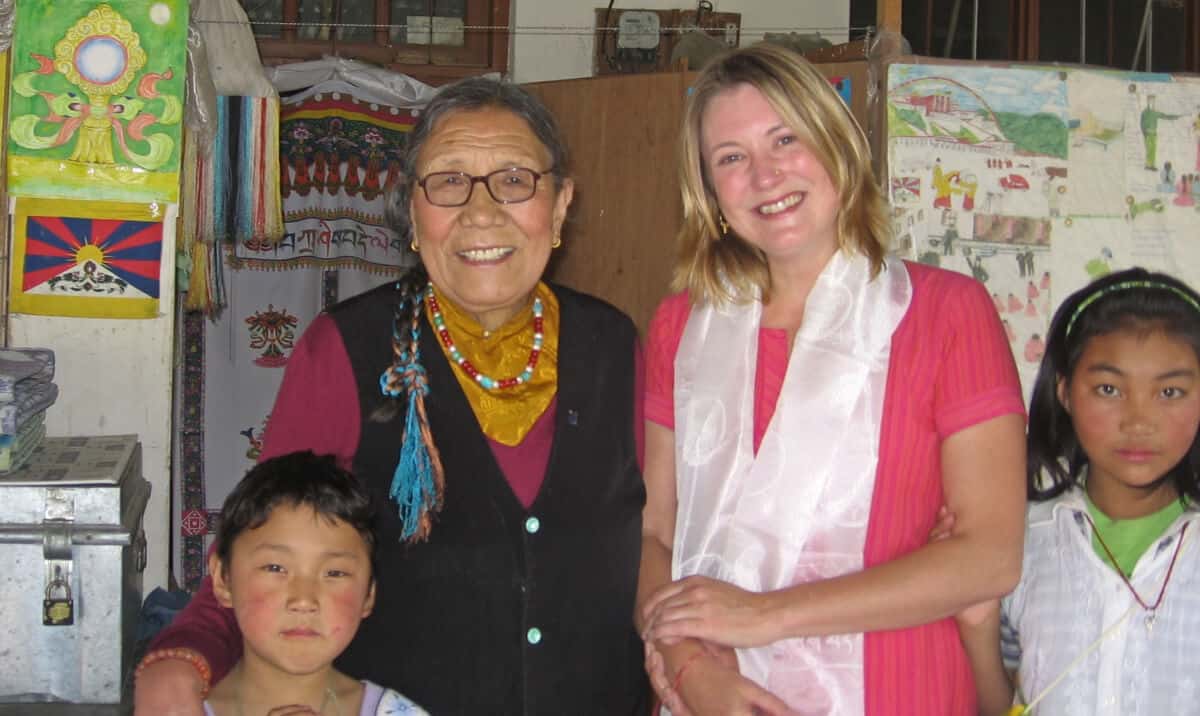 Mariellen Ward volunteering in Dharamsala