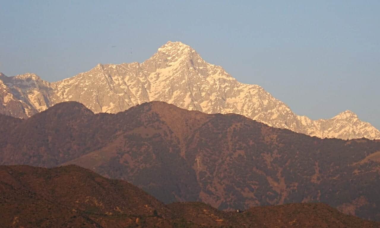 The Himalayas as seen from Dharamsala, India