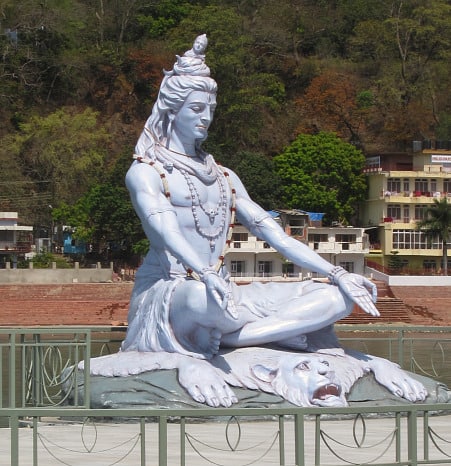 Shiva, god of yoga, in Rishikesh, India