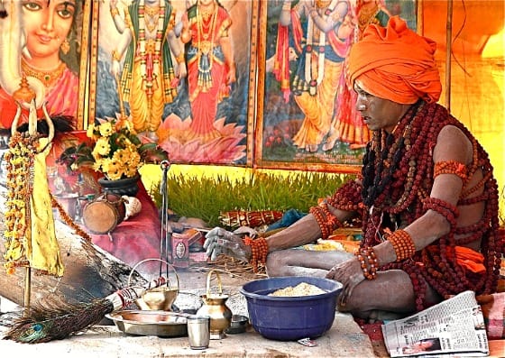 Sadhus camp J-P Muller Photo Naga Sahdu, Kumbh Mela, Haridwar India 2010, photography