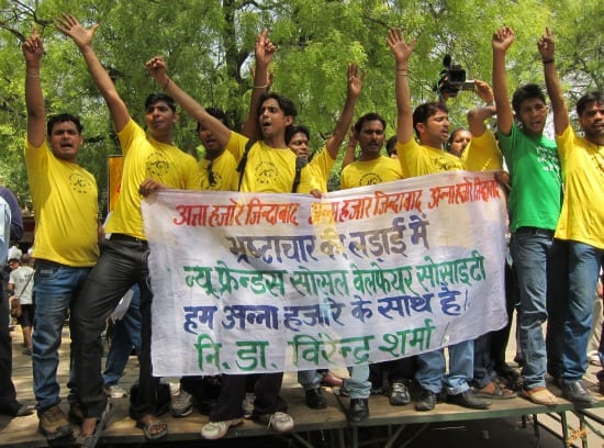 Anna Hazare anti-corruption protest, April 8, 2011 in New Delhi, India