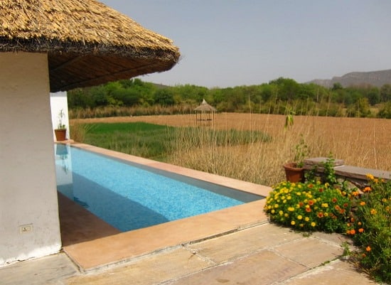 Photograph of the spa at Khem Villas, Ranthambhore national park and tiger reserve, Rajasthan, India