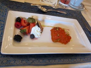 Photograph of Gajjar Halwa, dessert served during lunch at the Fairmont Royal "Raja" York Hotel during IIFA