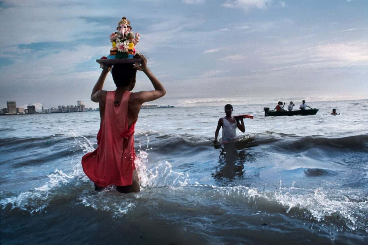 Ganesh immersion photo by Steve McCurry