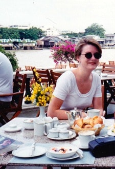 Photograph of Mariellen Ward of Breathedreamgo travelling in Bangkok, Thailand 1992