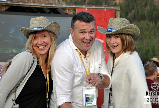 Tammy Burns, Spud Hilton, me at Expedia party, TBEX 12