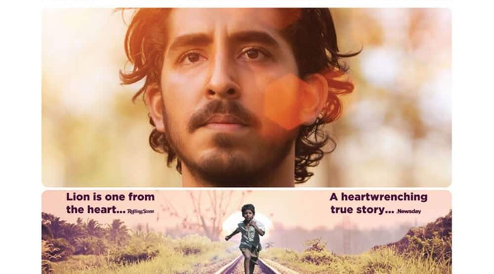 Lion with Dev Patel movie poster