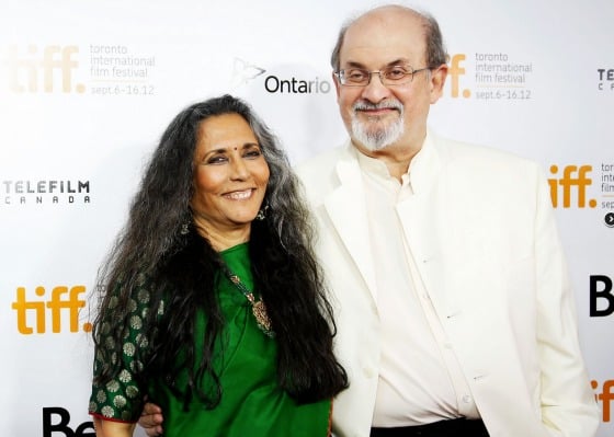 Director Deep Mehta and writer Salman Rushdie at TIFF. Photo credit: TIFF.