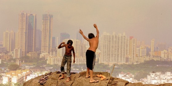 Arbaaz and Rahul in a scene from Mumbai Cha Raja.