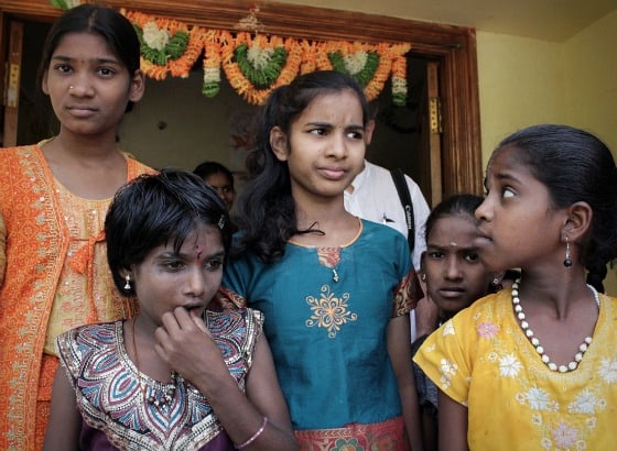 Some of the girls, both new and long-term, at TDH CORE in Tiruvannamalai, Tamil Nadu, India