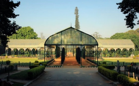 The Glasshouse of Lalbagh Garden, patterned after the famous Crystal Palace of London (19th century). Bangalore, India