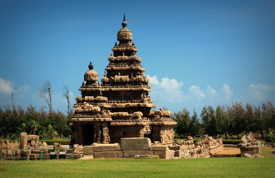 Mam - Shore Temple UNESCO World Heritage site: Shore Temple, Mamallapuram, Tamil Nadu, India