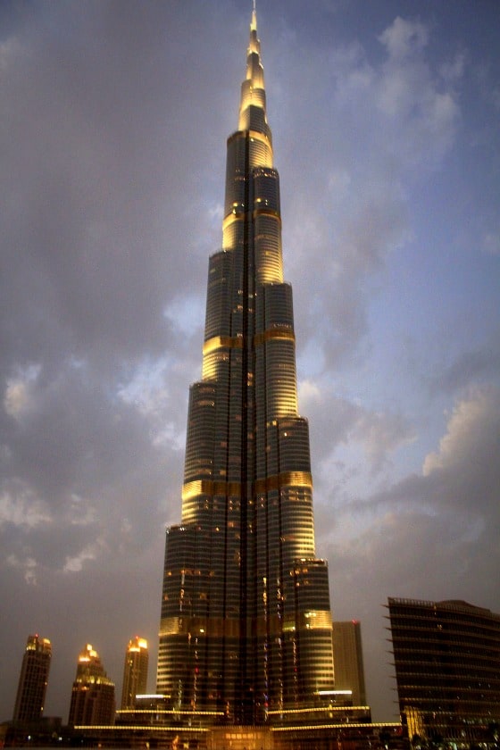 The Burj Khalifa in Dubai: world's tallest building.