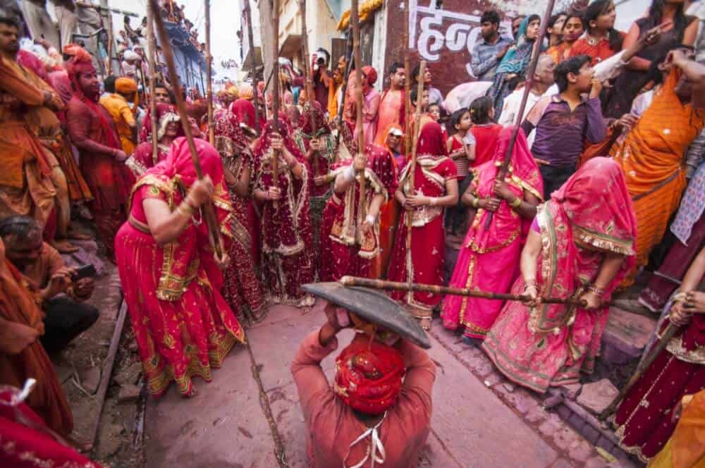 Celebrating the Lathmar Holi Festival in India