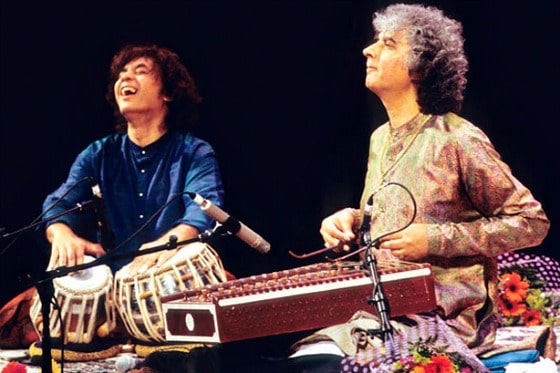 Ustad Zakir Hussain (tabla) and Pandit Shivkumar Sharma (santoor)