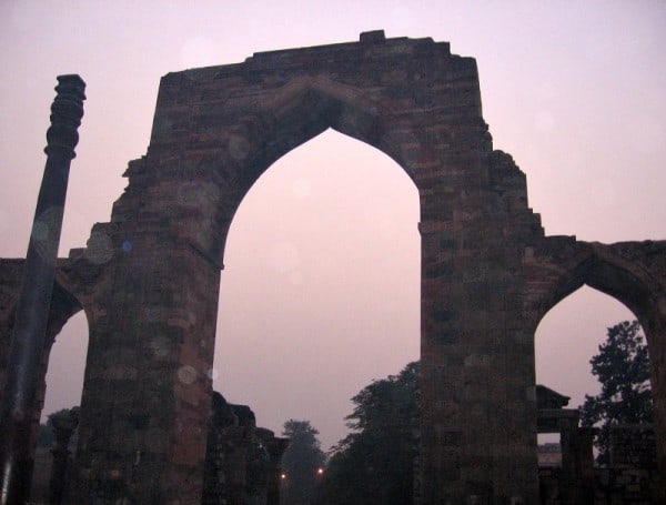 Sunset at Qutab Minar, South Delhi. Qutab Minar, South Delhi, India
