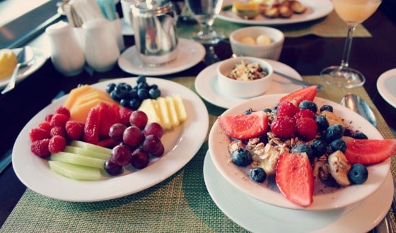 Vegan breakfast at the Fairmont Queen Elizabeth Hotel, Montreal