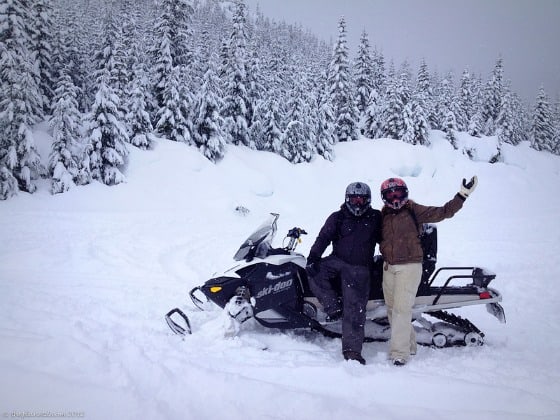 Winter snowmobile Dave and Deb ThePlanetD