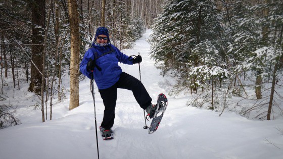 snow shoeing in Algonquin Park.