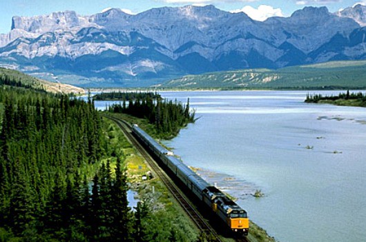 Via Rail train rockies Canada snow