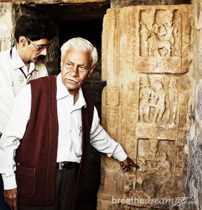 Archaeologist Dr. AK Sharma at Sirpur, Chhattisgarh, India