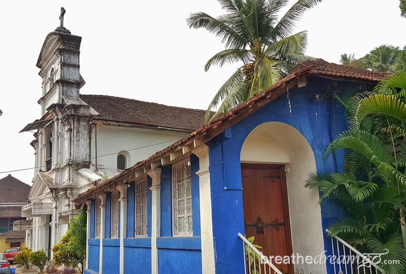 Old church in Fontainhas, Panjim, Goa, India