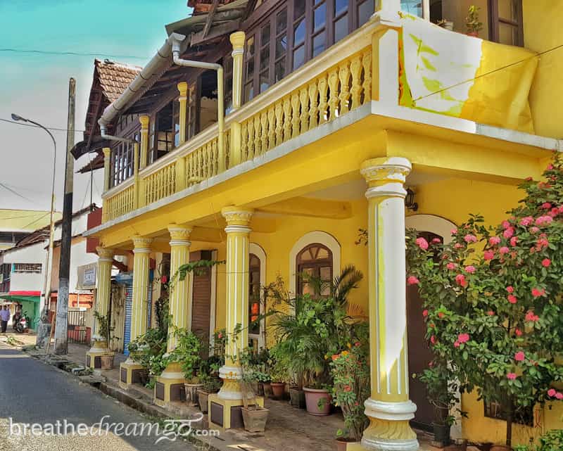 Yellow house in Panjim, Goa