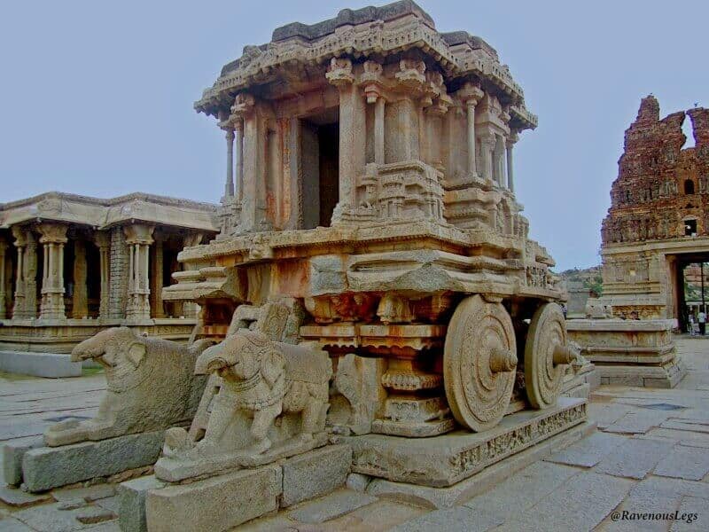 India landmarks, monuments of India, Hampi stone chariot