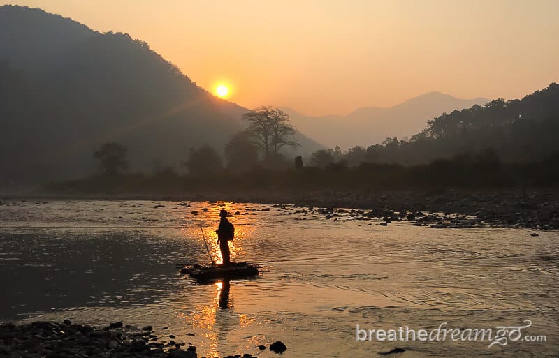 Vanghat Lodge is in the buffer zone of Corbett tiger reserve, and you must take a raft across the Ramganga River to get to it. #IndiaTour #IncredibleIndia #Tigers #WildlifeTourism #EcoLodge Vanghat Lodge is in the buffer zone of Corbett tiger reserve, and you must take a raft across the Ramganga River to get to it. #IndiaTour #IncredibleIndia #Tigers #WildlifeTourism #EcoLodge