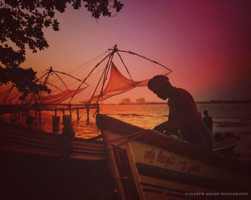 The ancient Chinese fishing nets of Kerala, India, through the lens of photographer Andrew Adams.