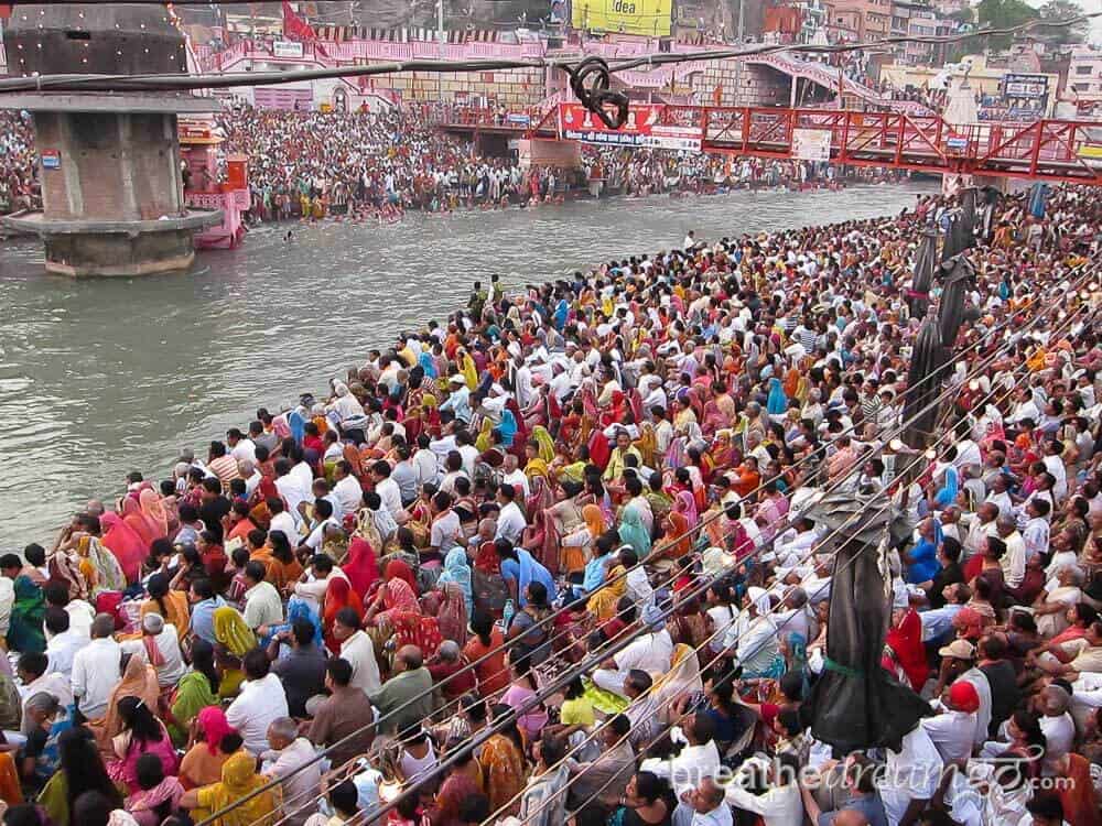 At the Ardh Kumbh Mela, Haridwar, India