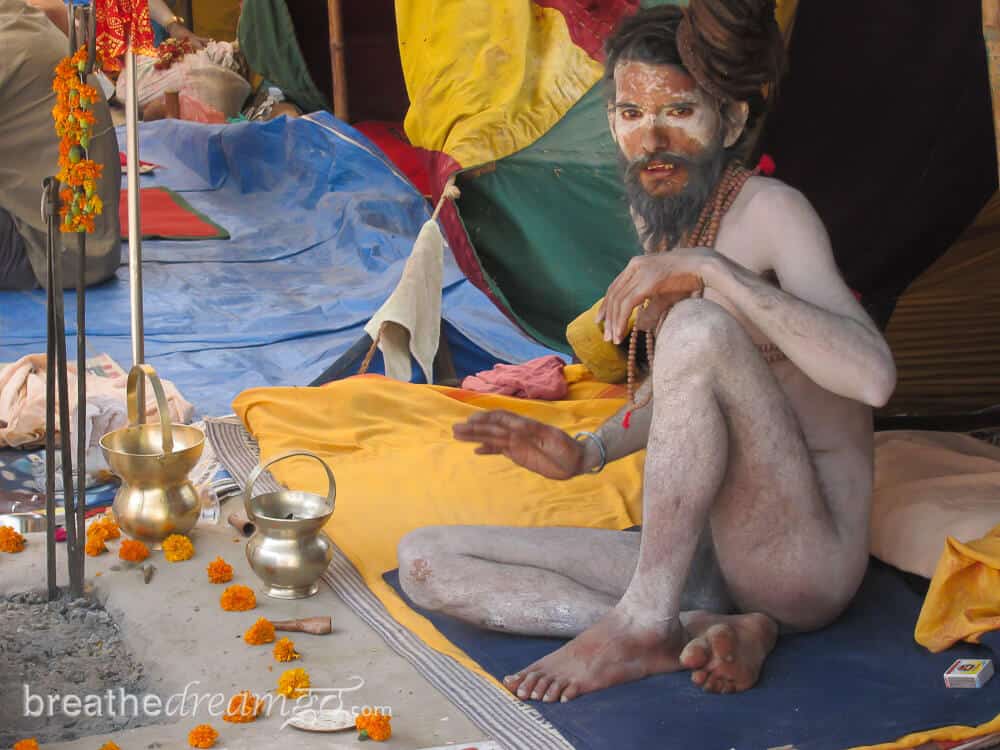 At the Ardh Kumbh Mela, Haridwar, India