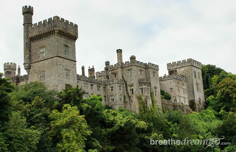 Lismore Castle overlooks the small town in Ireland